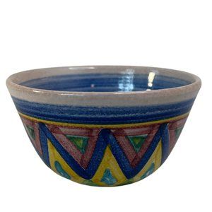 Vintage hand painted small ceramic dipping bowl